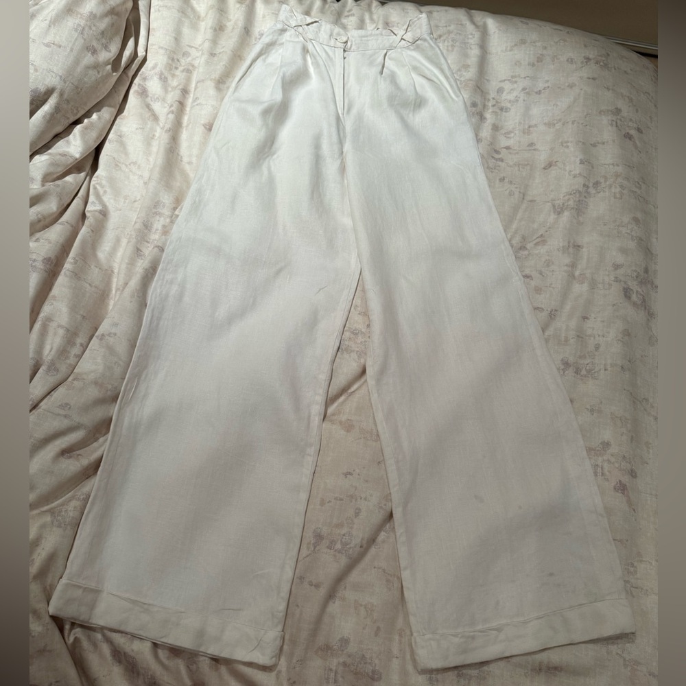 Linen Buttoned Pants